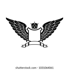 Shield Design With Ribbon