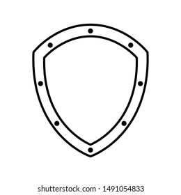 Shield design, Security protection emblem banner heraldic medieval and insignia theme Vector illustration