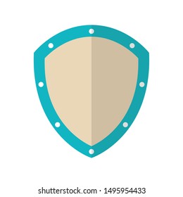 Shield design, Security protection emblem banner heraldic medieval and insignia theme Vector illustration