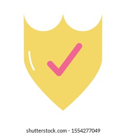 Shield design, Security protection emblem banner heraldic insignia and honor theme Vector illustration