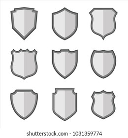 Shield design set with various shapes