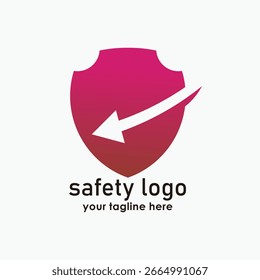 shield and digital logo design concept, safety logos, technology icon design