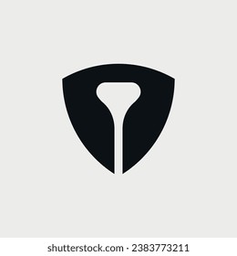 shield with dog logo design