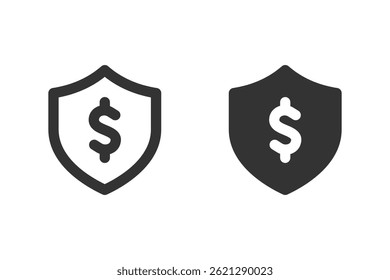 Schild mit Dollar-Symbol. Stellt finanzielle Sicherheit, Geldschutz und Investitionskonzepte dar