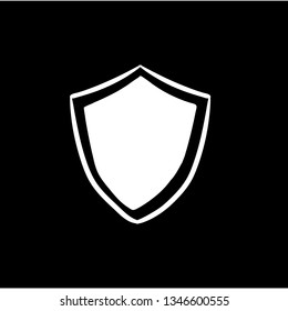 shield doodle icon vector drawing flat black