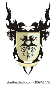 Shield with dragons