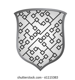 shield with draw of circuit board