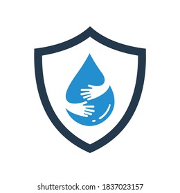 blindaje con vector de ilustración de cuidado de gota
