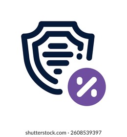 shield dual tone icon. Sleek and modern vector icon for websites, mobile apps, marketing materials, and corporate design. Fully scalable and ready to use.
