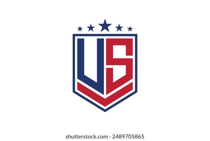 Shield with eagle head and star inside