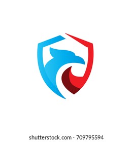 shield eagle logo template