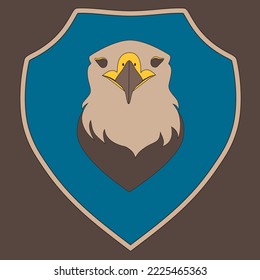 Shield with an eagle. Vector illustration.