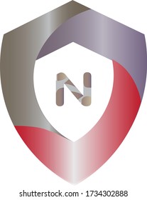 Shield Effect Logo and word N effect Logo