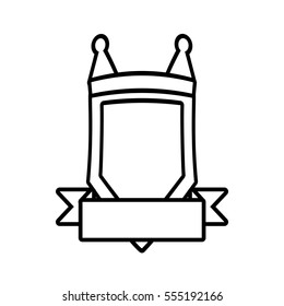 shield element sticker outline empty vector illustration eps 10