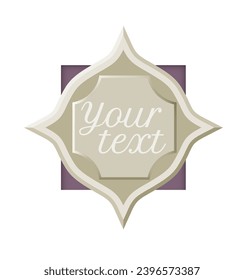 Shield emblem in Art Nouveau style