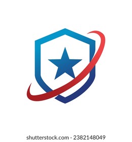 Shield Emblem, Icon Vector Logo Design Template Illustration on white background