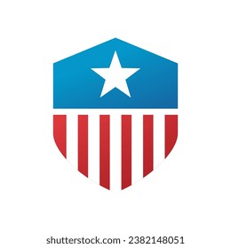 Shield Emblem, Icon Vector Logo Design Template Illustration on white background