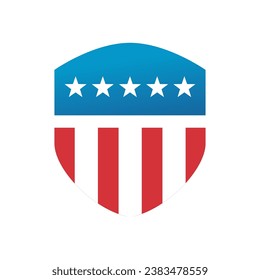 Schild-Emblem, Symbol-Vektorgrafik-Logo-Design-Vorlage Illustration auf weißem Hintergrund