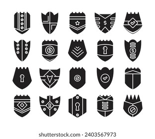 Schildsymbolsets mit Vektorgrafik