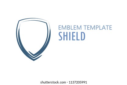 Shield for Emblem, Logo or Banner demonstrating Protect, Royal, Award, Honor, and Guarantee. Vector Illustration with copy space for Title and Description or Slogan.