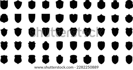 Shield Emblem shape and Badge Symbol Set 50
