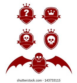 shield emblem templates on white background - illustration