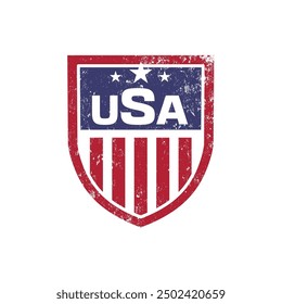 shield with emblem of the USA United States vector illustration
