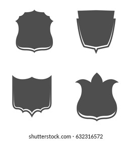 Shield Emblems Set in graphic Style