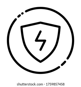 Shield, energy saver icon vector for mobile apps user interface