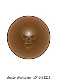Shield with evil skull