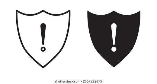Ausrufezeichen abschirmen. doodle-Grafikvektoren