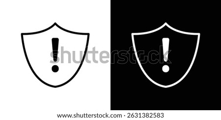 Shield exclamation icon vector for web, computer and mobile apps