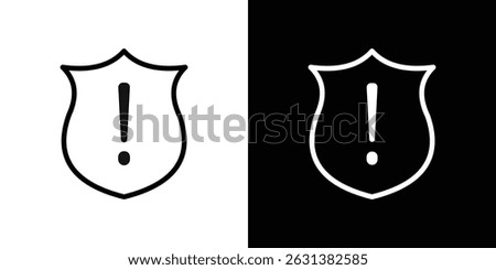 Shield exclamation icon vector for web, computer and mobile apps