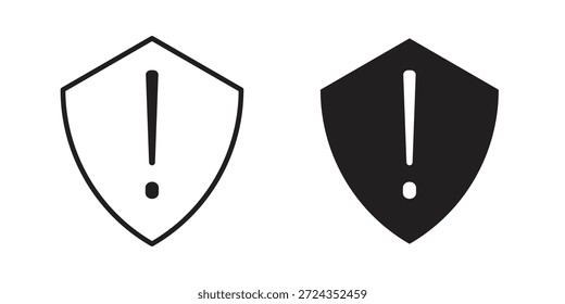 Schild Ausrufezeichen schwarz gefärbt in verschiedenen Stilen
