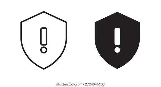 Schild Ausrufezeichen Logo Design, Piktogramm Symbole