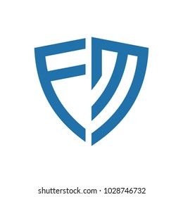 Shield F M Logo design template