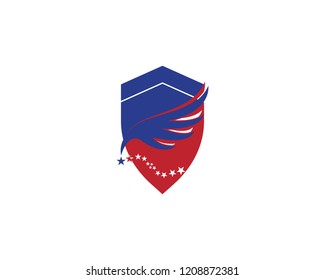 Shield Falcon Wings Logo Vector Stock Vector (Royalty Free) 1208872381 ...