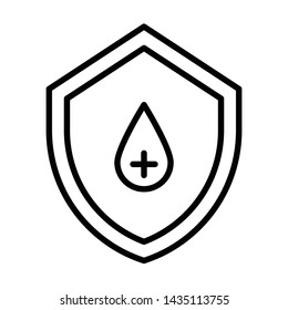 shield in favorite icon vector