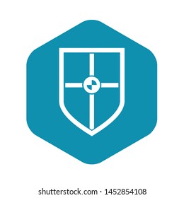 Shield for fight icon. Simple illustration of shield for fight vector icon for web