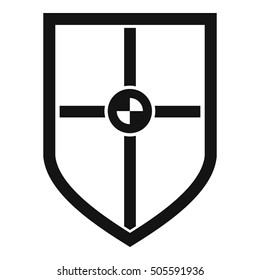 Shield for fight icon. Simple illustration of shield for fight vector icon for web