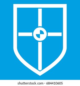 Shield for fight icon white