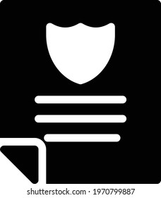 shield file vector glyph flat icon