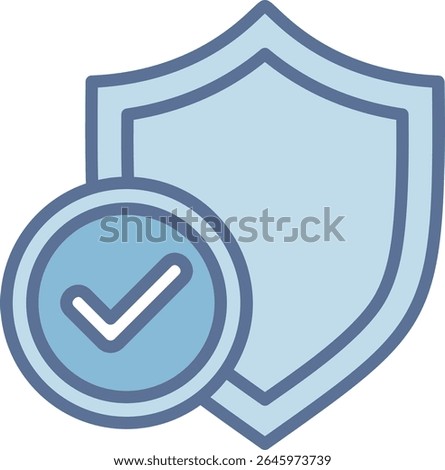 Shield Filled Blue Tone Icon