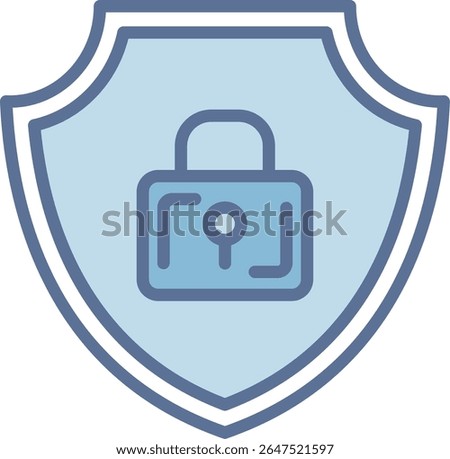 Shield Filled Blue Tone Icon