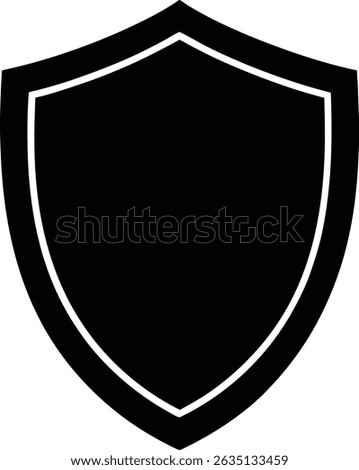 Shield Filled Silhouette Vector Icon for Online Safety