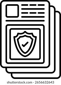 Diseño de icono de estilo relleno de escudo