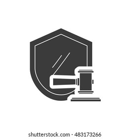 shield with finance icon vector illustration design