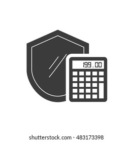 shield with finance icon vector illustration design