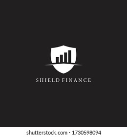 Shield Finance logo template vector icon design