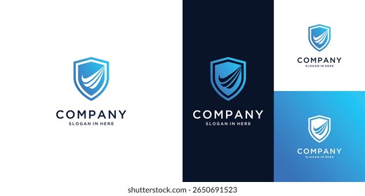  Shield financial solutions, growth analysis, check mark, vector logo design template.